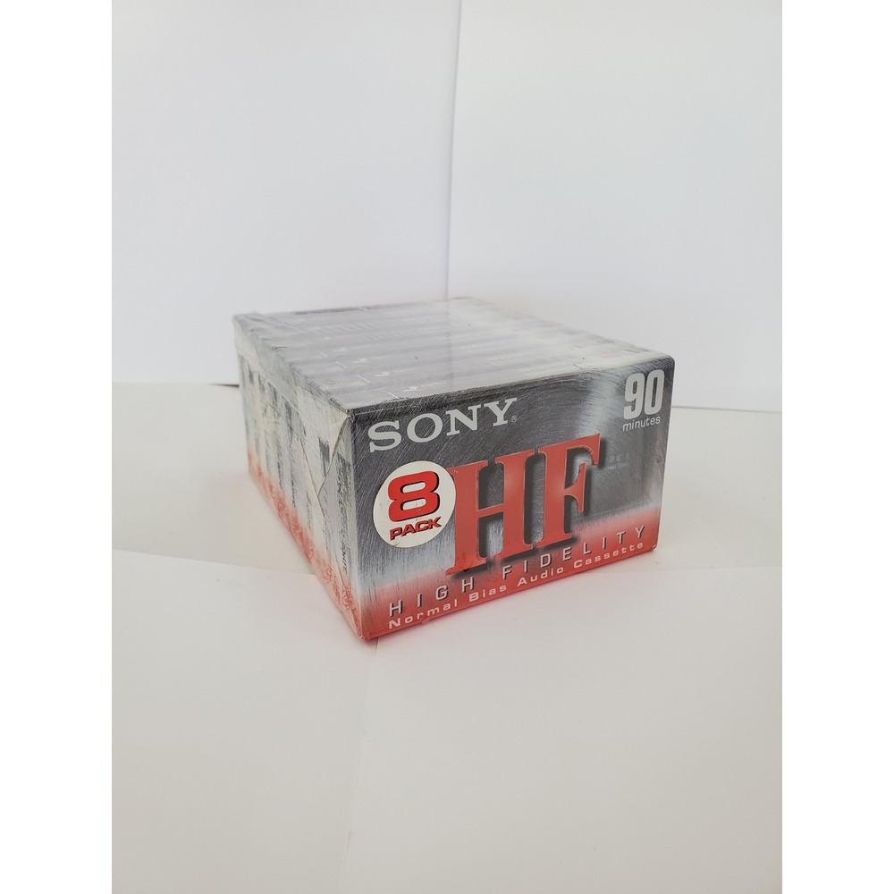 Sony HF 90 High Fidelity Normal Bias Type I Audio Cassette Tapes 8 Pack Sealed